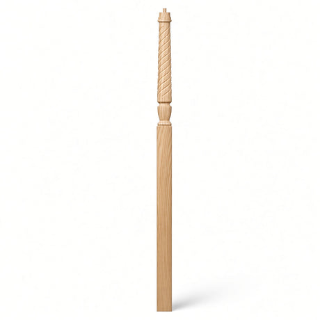 T-3018 3-1/2" x 72" Bunker Hill Pin Top Landing Newel Post, Birch