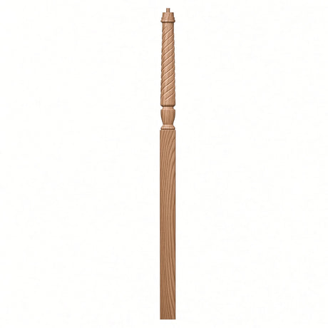 T-3018 3-1/2" x 72" Bunker Hill Pin Top Landing Newel Post, Hickory