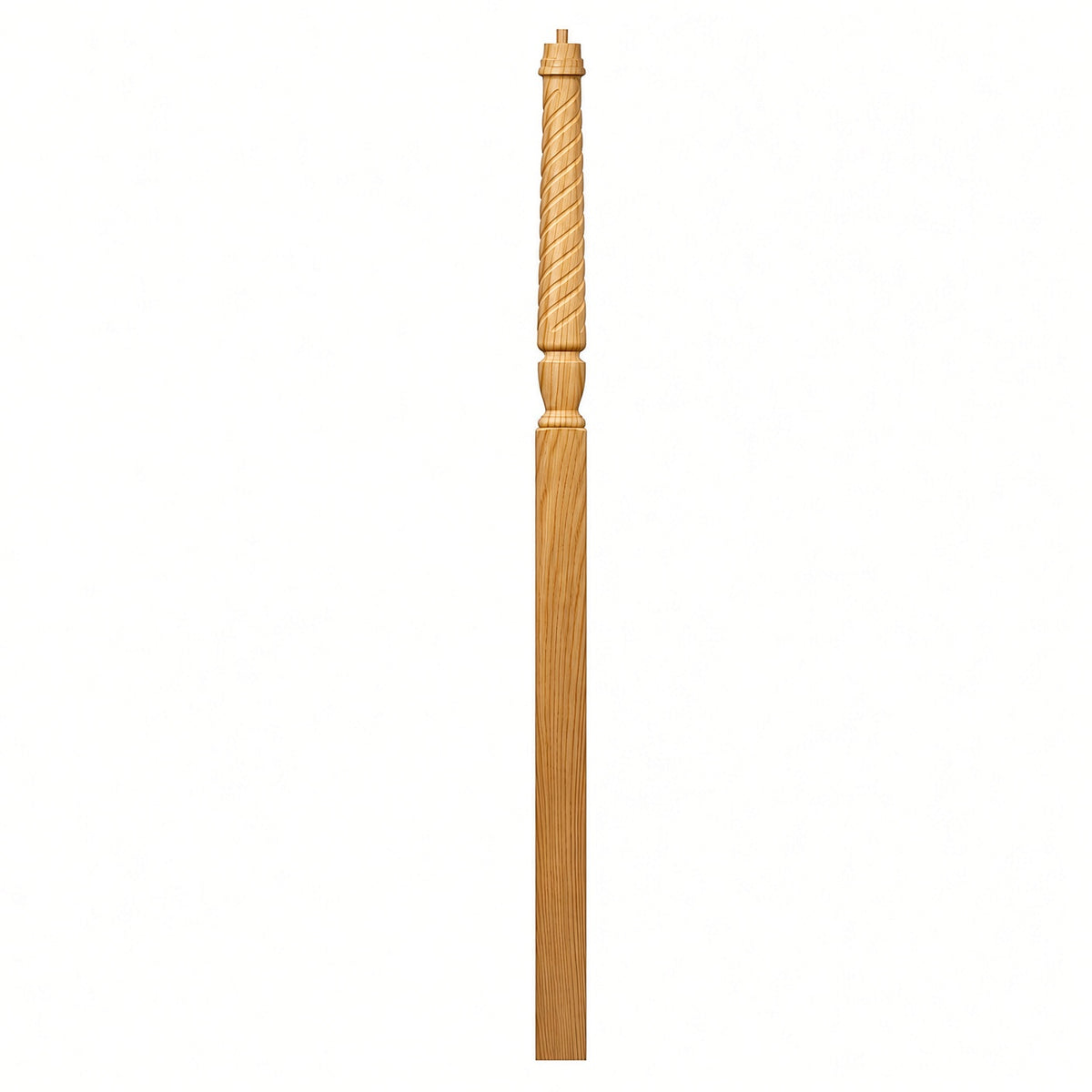 T-3018 3-1/2" x 72" Bunker Hill Pin Top Landing Newel Post, Yellow Pine