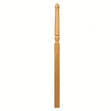 T-3018 3-1/2" x 72" Bunker Hill Pin Top Landing Newel Post, Yellow Pine