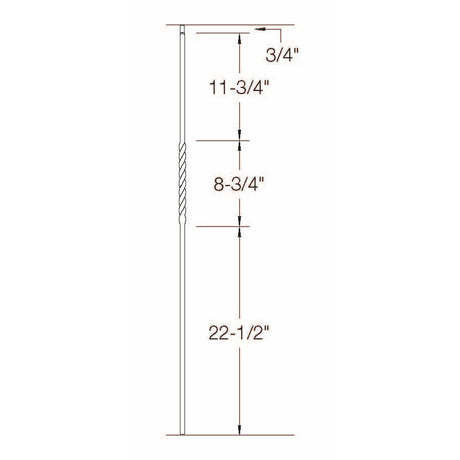 T-02 Single Twist, Tubular Steel Dimensional Information