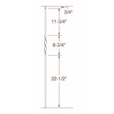 T-06 Single Ribbon, Tubular Steel Dimensional Information