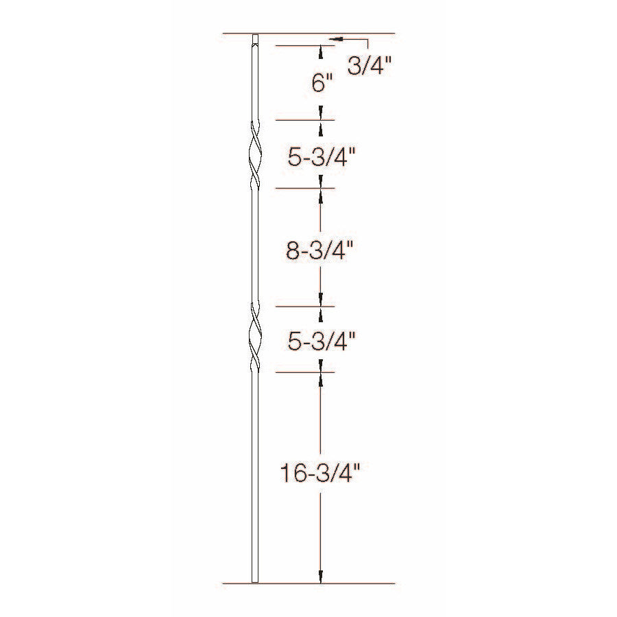 T-07 Double Ribbon, Tubular Steel Dimensional Information