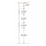 T-07 Double Ribbon, Tubular Steel Dimensional Information