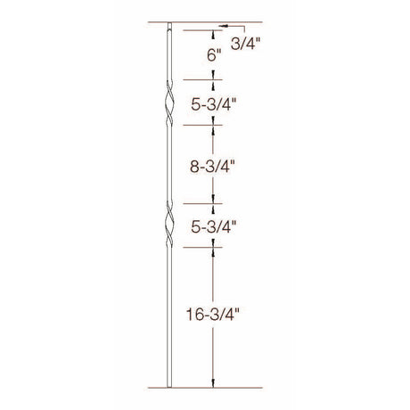 T-07 Double Ribbon, Tubular Steel Dimensional Information
