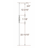 T-18 Single Slimline Basket Tubular Steel Baluster Dimensional Information