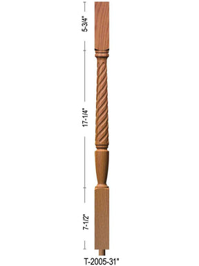 T-2005 31" Twist Bunker Hill Baluster