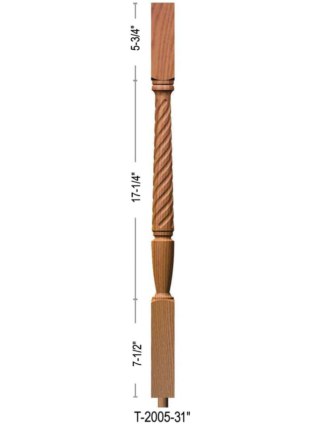 T-2005 31" Twist Bunker Hill Baluster