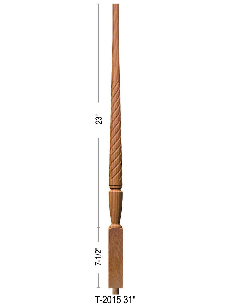 T-2015 31" Twist Bunker Hill Baluster