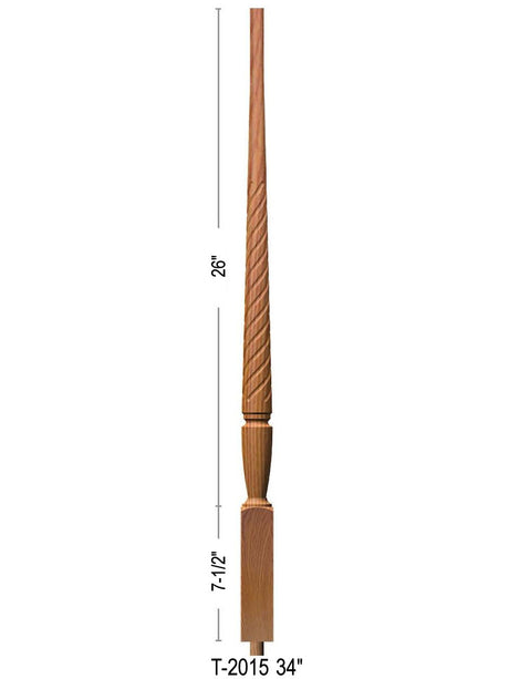 T-2015 34" Twist Bunker Hill Baluster