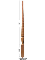 T-2015 36" Twist Bunker Hill Baluster