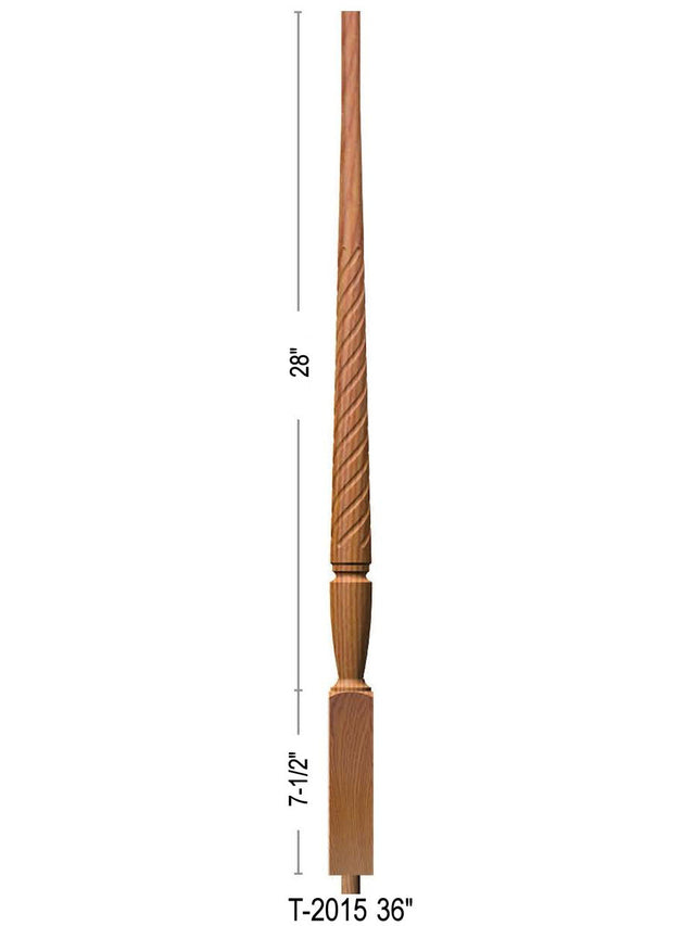 T-2015 36" Twist Bunker Hill Baluster