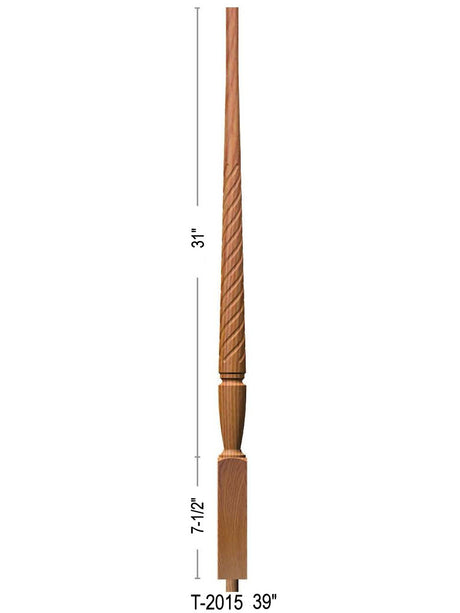 T-2015 39" Twist Bunker Hill Baluster