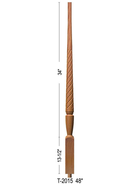 T-2015 48" Twist Bunker Hill Baluster