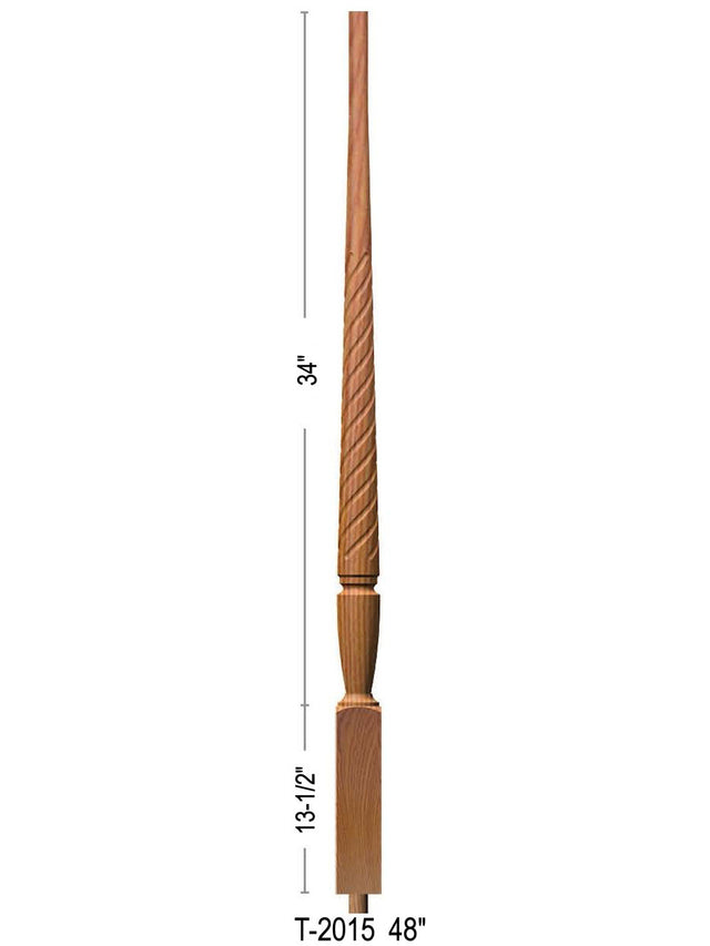 T-2015 48" Twist Bunker Hill Baluster