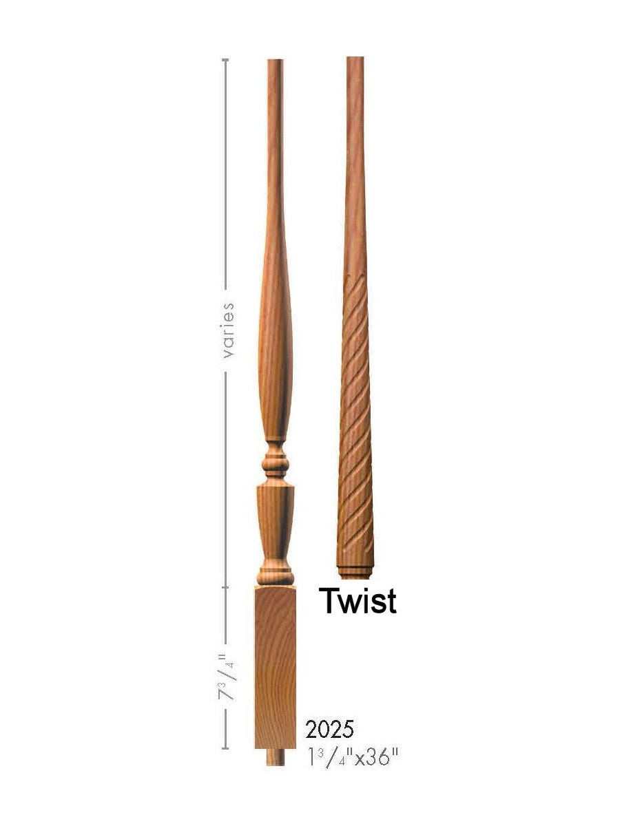 T-2025 36" Twist Georgia Baluster