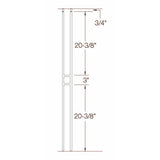 T-20 Single Panel Craftsman Baluster Dimensional Information