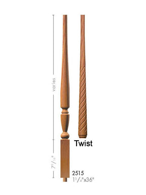 T-2515 36" Twist Georgia Baluster