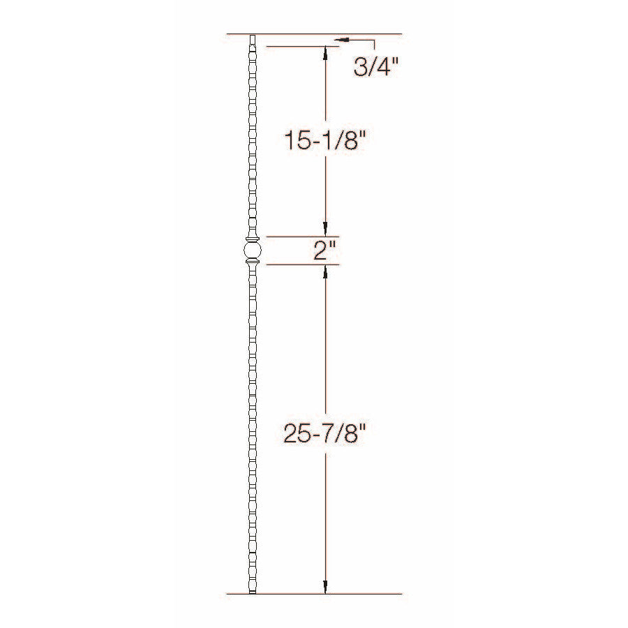 T-31 Single Ball Edge Hammered Dimensional Information