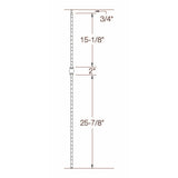 T-31 Single Ball Edge Hammered Dimensional Information
