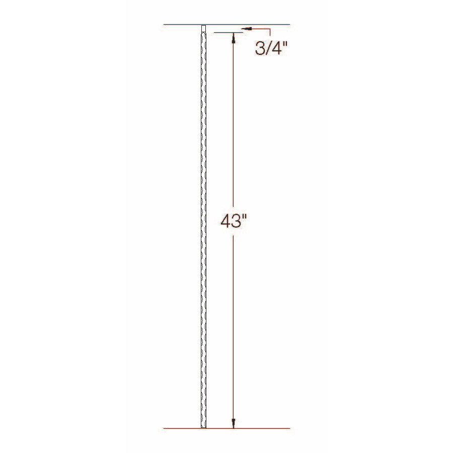 T-33 Plain Edge Hammered Baluster Dimensional Information