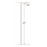 T-33 Plain Edge Hammered Baluster Dimensional Information