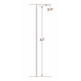 T-40 Face Hammered Plain Bar Dimensional Information