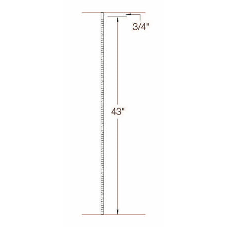 T-40 Face Hammered Plain Bar Dimensional Information