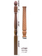 T-4740 Ball Top Twisted Starting Georgia Newel Post