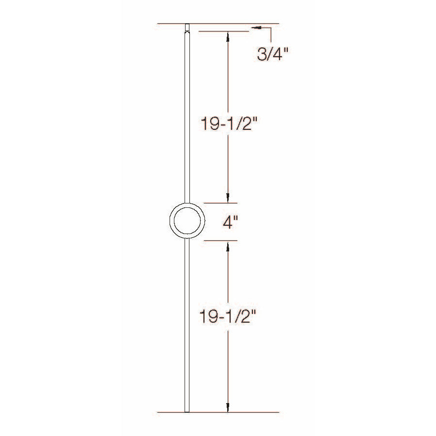 T-72 Single Circle Baluster Dimensional Information