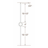 T-72 Single Circle Baluster Dimensional Information
