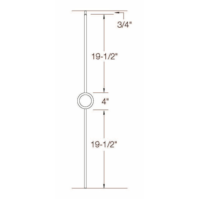 T-72 Single Circle Baluster Dimensional Information