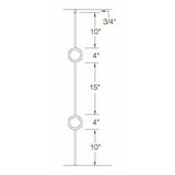 T-73 Double Circle Baluster Dimensional Information