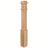 991TFP True Flat Panel 6-1/4" x 56" Ranch Box Newel post, Alder