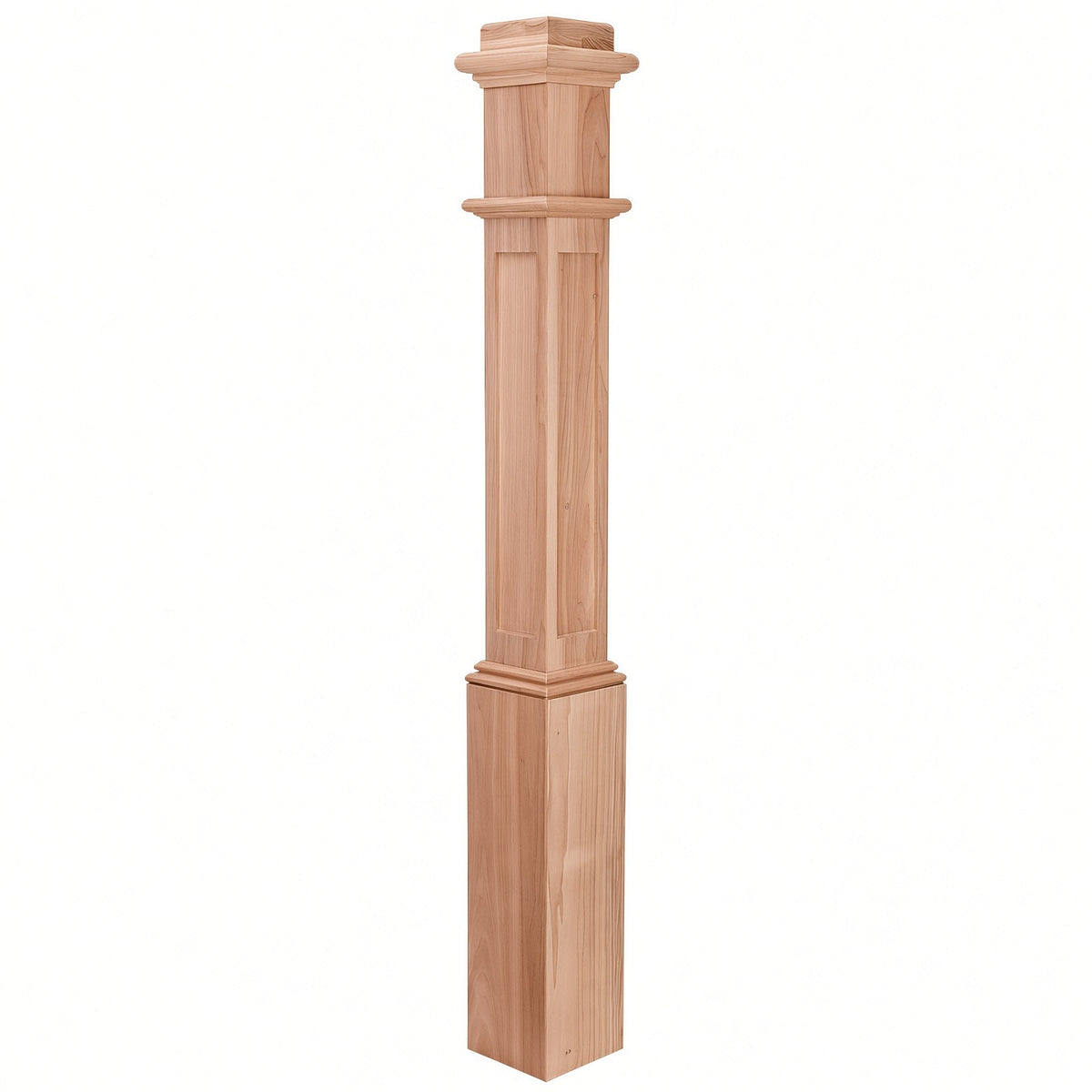 991TFP True Flat Panel 6-1/4" x 56" Ranch Box Newel post, American Cherry