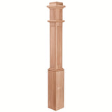 991TFP True Flat Panel 6-1/4" x 56" Ranch Box Newel post, American Cherry