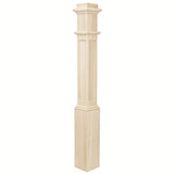 991TFP True Flat Panel 6-1/4" x 56" Ranch Box Newel post, Hard Maple