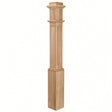 991TFP True Flat Panel 6-1/4" x 56" Ranch Box Newel post, Red Oak