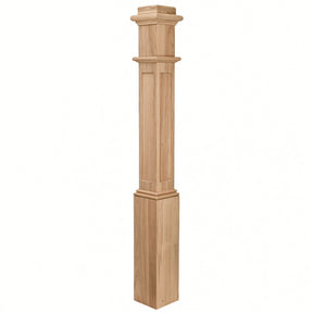 991TFP True Flat Panel 6-1/4" x 56" Ranch Box Newel post, Red Oak