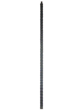 TN33 Square Edge Hammered Newel Post, Satin Black
