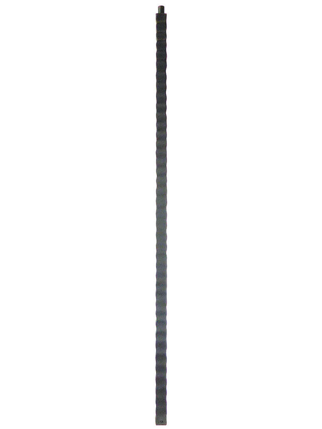 TN33 Square Edge Hammered Newel Post, Satin Black