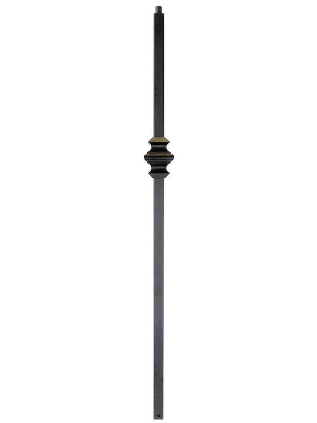 TN60 Satin Black Square Newel Post with Knuckle