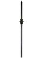 TN60 Satin Black Square Newel Post with Knuckle
