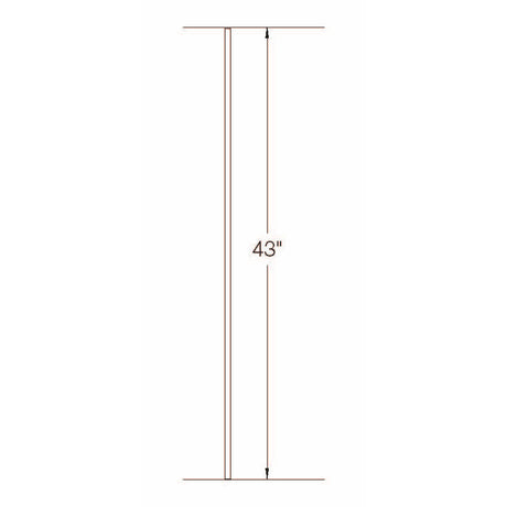 TR01 12mm Round Tubular Steel Tubular Steel Baluster Dimensional Information