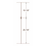TR22 12mm Round Tubular Steel Single Ball Tubular Steel Baluster Dimensional Information