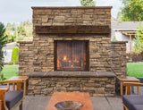 Tavern Timbered Beam Non-Combustable Fireplace Mantel Shelf, Toasted Rye Exterior