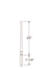 A-5015 31" Colonial Baluster Dimensional Information