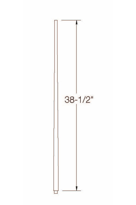 A-5240 1-3/4" x 39" Colonial Long Tapered Baluster Dimensional Information