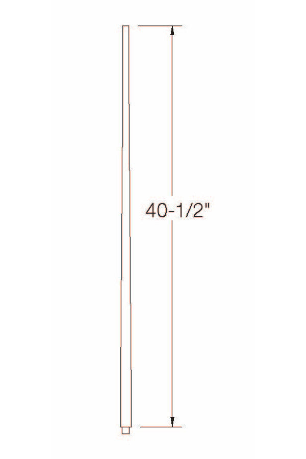 A-5240 1-3/4" x 41" Colonial Long Tapered Baluster Dimensional Information