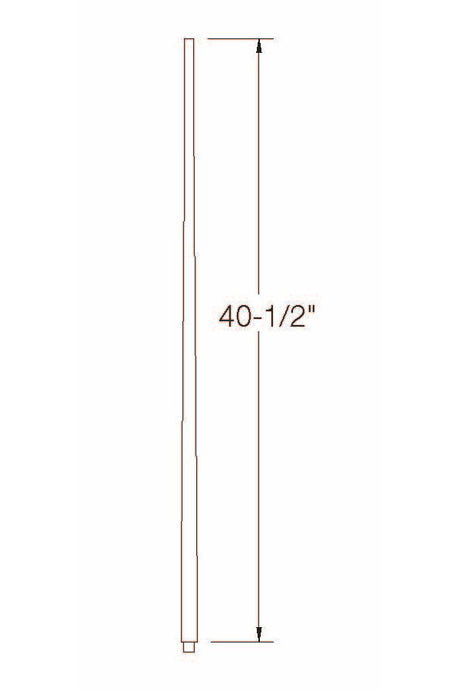 A-5240 1-3/4" x 41" Colonial Long Tapered Baluster Dimensional Information